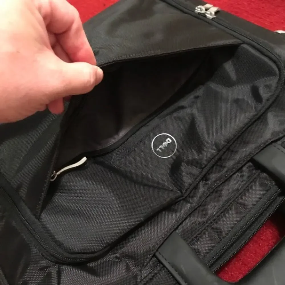 Dell Nylon Laptop Bag Briefcase with compartments and pockets, handle, NO STRAP